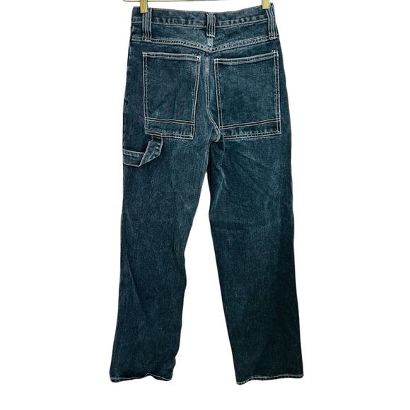 JOHN GALT Black Crispina Low Rise Carpenter Jeans Sz S Straight Leg 26X33 - Picture 8 of 9